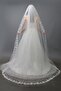 Long Wedding Dress Veil 220 Cm French Lace Silk Tulle Wedding And Bridal Veil - 4