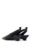 Women's Black Open-Back Heeled Leather Shoes 26Pfd202618 - 7