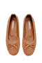 Women's Beige Braided Leather Ballerinas 26Pfd270229 - 4