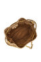 Women's Beige Long Strap Drawstring Straw Handbag 26Sbd2755M7 - 4