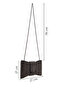 Women's Black Long Strap Stoned Mini Box Evening Dress Bag 26Sbd2952Ts - 2