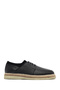 Men's Black Lace-Up Leather Casual Shoes 25Sfd7200Ft