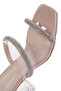 Women's Beige Stone Transparent Block Heel Pcs Slipper 26Sfe4500Pv - 8