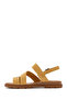 Women's Yellow Ankle Buckle Genuine Leather Sandals 25Sfd341718 - 2