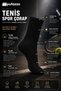 Unisex Black Tennis Sports Socks Set of 5-Natural Cotton, D Stitch-Free Towel Sole, College Socket Socks - 2