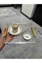 Flat Handle Matte Gold Transparent Plexi Tray (1 Piece) - 3