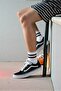 Unisex White Striped College Socks 8-Pack Cotton (8 Pairs) - 2