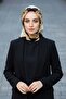Women's Twill Silk Scarf Black Cream - 3