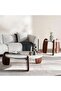 Claremont End Table Marble - White & Light Brown - 5