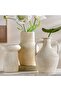 Stan Ceramic Footed Vase 18x18x24.5cm - Beige - 3