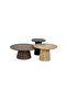 Anglea Coffee Table Set Of 3 Solid Wood - Brown Natural - 2