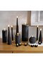 Majestic 3-piece Led Conical Candle Dia 5.5 X H17.5/25/35cm - Matt Black - 3