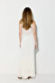 Sequin Detailed Pleated Lined Knitwear Skirt - White - 6