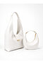 Women's Double Set Zippered Strap Hand and Shoulder Bag - 2