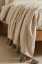 100% Cotton Modern Tasseled Double Pique Bedspread 200X220 cm - 2