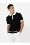 Men's Half Zipper Polo Collar Half Sleeve Knitwear T-Shirt Mdy-2834-1