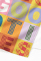 Colorful Typographic Modern Beach Towel-Geometric Pop Art Yellow Orange Quick Dry Microfiber Towel - 3