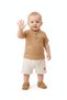 Baby Boy Summer 2-Piece Set Buttoned Cotton T-Shirt and Striped Relaxed Fit Shorts Set 3-18 Months - 6
