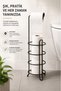Toilet Paper Holder with Refill - Black Toilet Paper Stand - Bathroom Accessory - 8