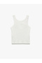 Cotton U-Neck Cherry Embroidery Camisole Sleeveless Blouse - 4