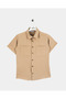 Boy's Short Sleeve Striped Shirt - 4
