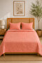 Flora Salmon Quilted Bedspread Set King Size 220X235 - 7