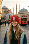 Red Children's Beret with Cartoon Logo - 2