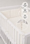 Crib Side Protector with Snap Fasteners 70X130 cm 100% Cotton, 4 Piece Set Full Protection Baby Side Protection