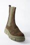 Khaki Genuine Leather Suede Women's Boots N555256202 - 4