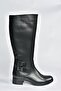 Black Genuine Leather Daily Women's Boots N555511103 - 5