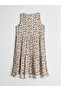 Nevavm V-Neck Floral A-Line Dress with a Difference - 6