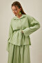 Windbreaker Linen Skirt Set Light Green - 3