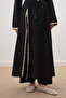 Lace Detailed Dress with Trousers Black - 5