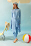 Tie-Up Asymmetrical Swimsuit Skirt Baby Blue - 4