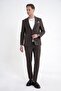 Slim Fit Double Slit Seersucker Fabric Flexible Brown Sports Suit Tk 940 - 2