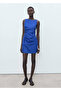 Drape keten elbise - 2