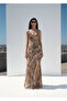 Leopard Print Flounced Slit Dress - 2
