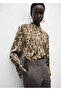 Patterned satin shirt