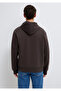 Hooded Zippered Brown Basic Sweatshirt 0S10277-70219 - 5