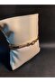 Gold Color Big Jewelled Handcuff Bracelet - 2