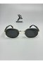 Pery Black Sunglasses Oval Gold Frame Black Organic Glass 50 Ekartman - 3