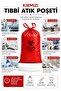 Medical Infected Waste Bag with Drawstring, Large 72 X 80 cm 100 Micron (1 Roll 10 Pieces) - 2