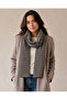 وشاح تريكو منقوش بنقشة Houndstooth