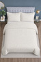 Milena Double Bedspread Set 260X240Cm - 100% Polyester Modern with Flounces and 2 Pillows - Cream - 3