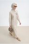 Shirt Collar Striped Embroidered Shirt Elastic Waist Skirt - 2
