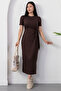 Side Tie Slit Dress Dks1136-1 - 5