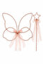Butterfly Wing and Star Scepter Costume Set Handmade Sequin Party Accessory - 6