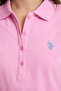Women's Violet Polo Collar Basic T-Shirt 50321818-Vr037 - 6