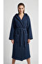 Navy Blue Waffle Bathrobe - 6