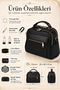 Original Women's Crossbody and Hand Carry Adjustable Strap Leather Textured Three-Compartment Large Shoulder and Hand Bag - 5